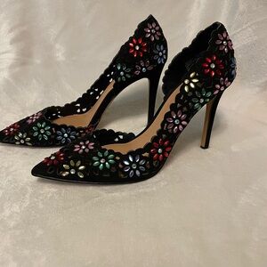 INC International Concepts Kenjay D'Or-say Pumps in Multi Floral Size 7 Black